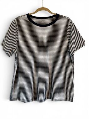 Old Navy Navy and White Striped Everywear Tee Size Women’s XL